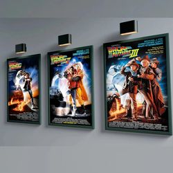 Back To The Future Trilogy Posters Canvas Prints Home Decor