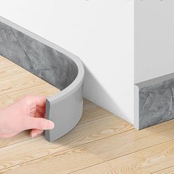 2M Self-Adhesive Skirting Line 3D Wall Sticker Anti-Collision Decoration for Bedroom Living Room Kid's Corner
