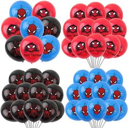 Spiderman 12 Inch Latex Balloons: Perfect Party Decor for Boys - 10/20/30pcs Available!