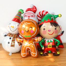 foil christmas balloon decorations: elk, snowman, santa claus, gingerbread man & more for merry xmas 2022