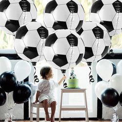22 inch 4d soccer ball balloons: sports themed party decorations for boys