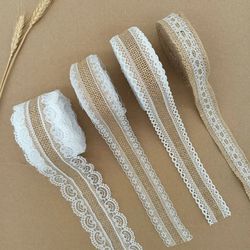 2m 5m natural jute burlap ribbon for rustic vintage wedding decor & merry christmas party diy