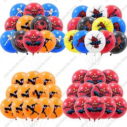 disney 12 spider-man across the spider-verse latex balloons - spidey party supplies for birthday decoration