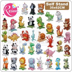 Selfstand 3D Animal Foil Balloons: Fox, Koala, Lion, Elephant, Panda, Cow - Perfect for Birthday Parties & Baby Showers!