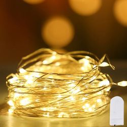 battery-operated led fairy lights: copper wire garland for wedding, party, christmas & new year's eve decor