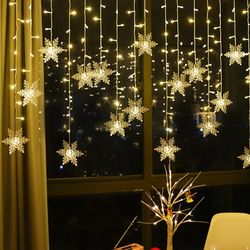 Elegant Christmas Lights: Polaris Elk Bell Led String Light Decor For Home, Room Curtains - Fairy Garland Navidad Decora