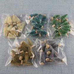 12pcs wooden gold silver pine cone christmas decorations - tree hanging ornaments