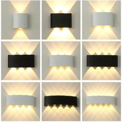 IP65 LED Wall Lamp: Outdoor Waterproof Garden Lighting Aluminum, AC86-265V - Indoor Bedroom Living Room Stairs Hallway W