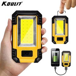 4000mAh LED Work Light: Rechargeable Super Bright COB Flashlight with Magnetic - Portable Outdoor Camping Lantern Emerge