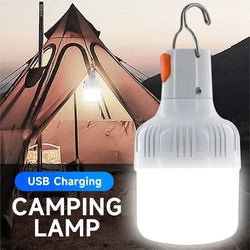 2023 Outdoor 80W USB Rechargeable LED Lamp Bulbs | High Brightness Emergency Light for Camping & Fishing | Portable Lant