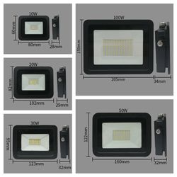 Outdoor Waterproof LED Flood Light 110V/220V - 10W to 100W Reflector Spotlight for Garden, Street, and Wall