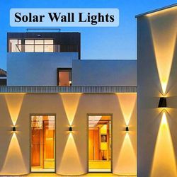 Outdoor Wall Washer Sconce Solar Lights: Decorative LED Garden Lighting