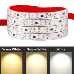 AC LED Strip Light 220V Lamp 2835 120/240 LEDs/M 1M-30M IP67 Waterproof Outdoor LED Strip Lights