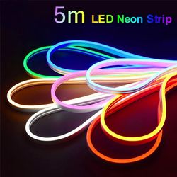 Flexible Neon Light Strip LED Set 2835 - 5M/600 Lights for Indoor/Outdoor Bedroom Decor