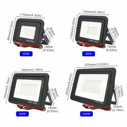 dc12v led flood light: 20w-100w outdoor spotlight, waterproof ip66, portable 12 volt led lights