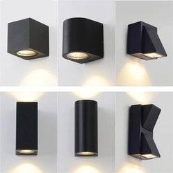 ip65 waterproof indoor/outdoor led wall lights: surface mounted cube garden porch light, 5w/10w led up/down wall lamp