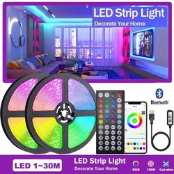 RGB LED Strip Lights: USB Powered, WiFi & Bluetooth Enabled for Bedroom Decor - 5050 5m/10m/15m TV Backlight, Ideal for