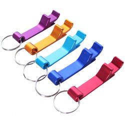 portable beer bottle opener keychain - aluminum alloy mini pocket tool for wedding party favors