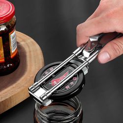 Adjustable Multifunctional Manual Can Opener: Non-slip Stainless Steel Kitchen Tool