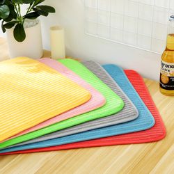 30x40/38x50cm striped pattern microfiber dish drying mat - absorbent kitchen placemat & cushion pad