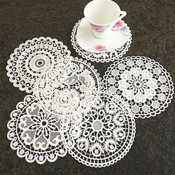 Hollow Lace Coaster: Embroidered Flower Placemat for Dining, Wedding & Home Decoration