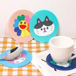 Cartoon Silicone Coaster: Non-Slip Animal Design, Heat Insulation - Kitchen Accessories