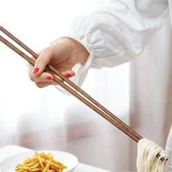 Extra Long Beech Wooden Cooking Chopsticks - 1 Pair for Home Kitchen Helper Tools
