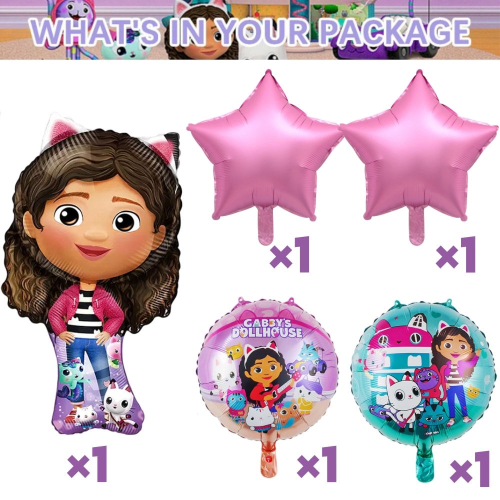 nY6zGabbyDollhouseCatsBirthdayDecorationBalloonsGabbysDollAluminumFoilHeliumBalloonBaby