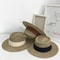 Women Summer Straw Beach Hat Fashionable UV Protection Panama Cap