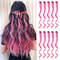 Colorful Curly Hair Extensions Synthetic Long Hairpiece for Girls Women Kids Perfect Party Wig