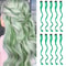 Colorful Curly Hair Extensions Synthetic Long Hairpiece for Girls Women Kids Perfect Party Wig