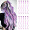 Colorful Curly Hair Extensions Synthetic Long Hairpiece for Girls Women Kids Perfect Party Wig