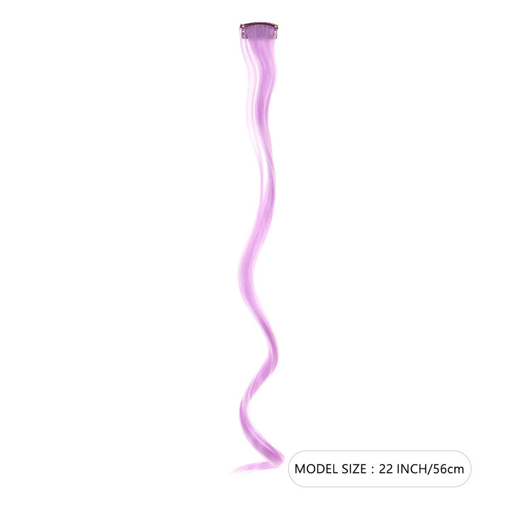 Colorful Curly Hair Extensions Synthetic Long Hairpiece for Girls Women Kids Perfect Party Wig