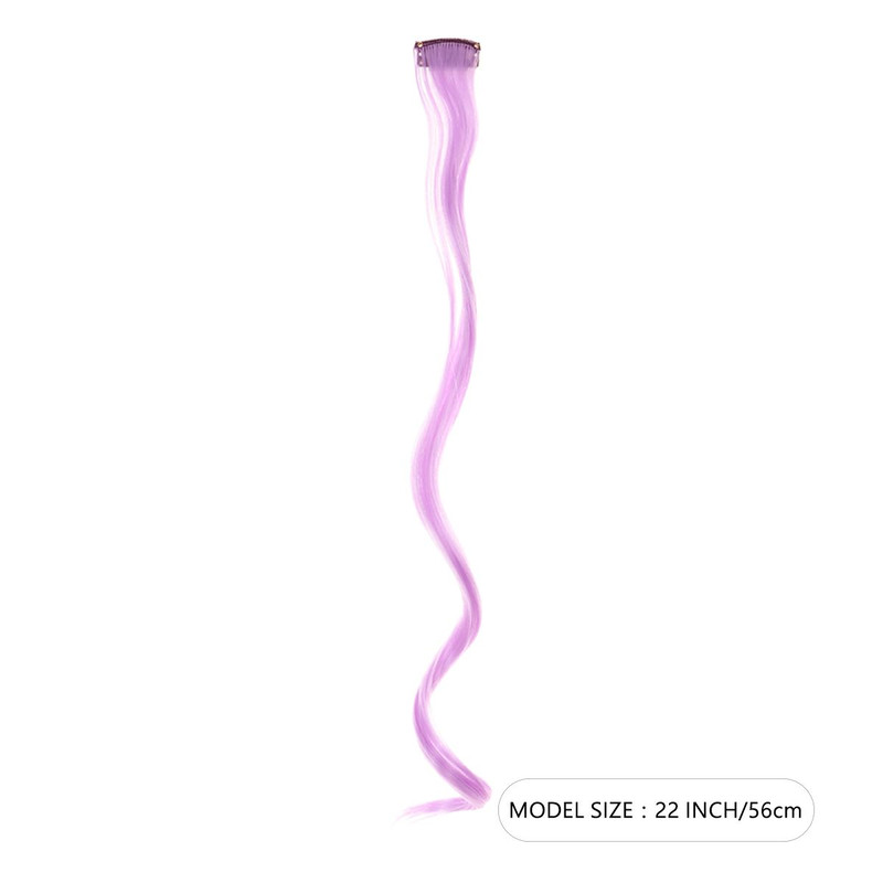 Colorful Curly Hair Extensions Synthetic Long Hairpiece for Girls Women Kids Perfect Party Wig