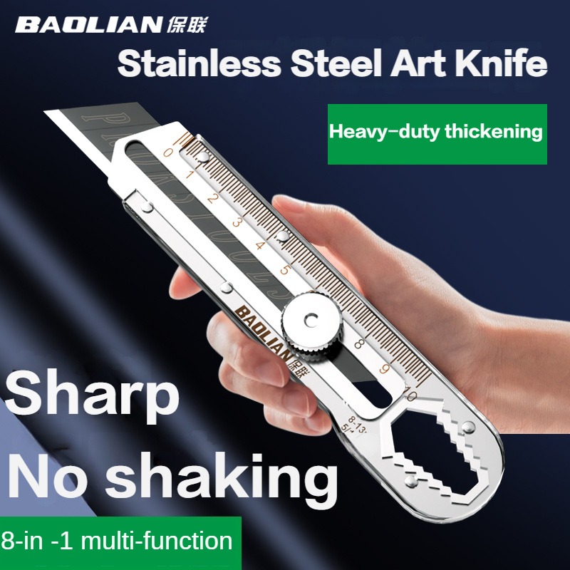 Stainless Steel Box Cutter Multi Tool Utility Knife For Woodworking Warehouse DIY Cutting Tool 0