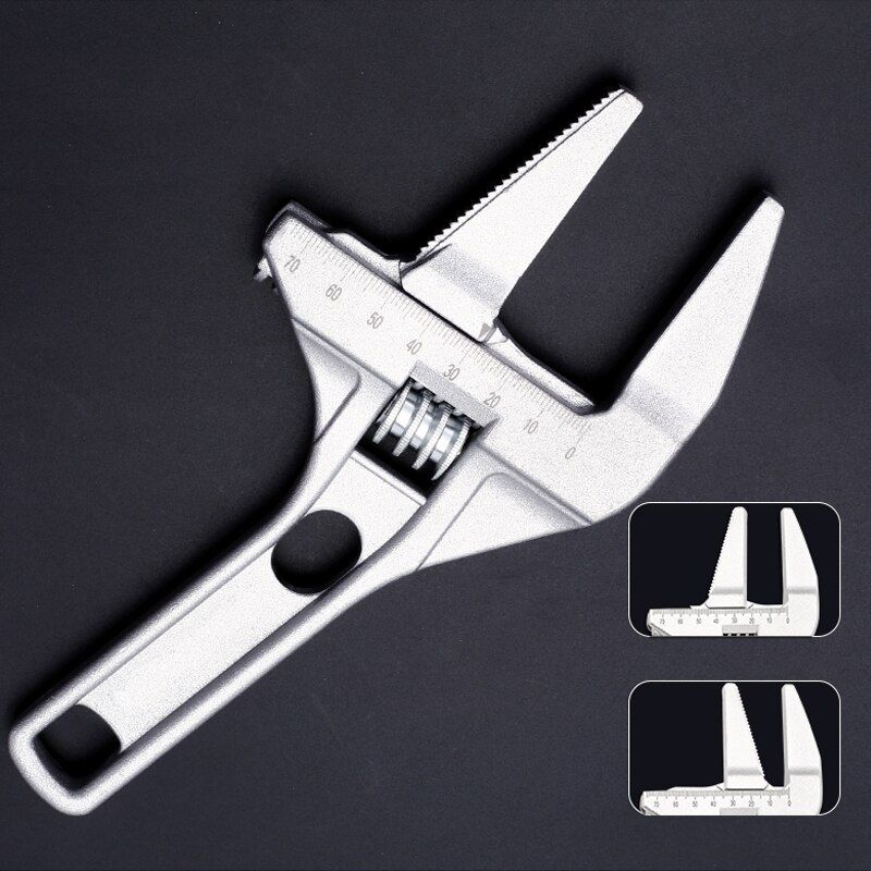 Black Adjustable Bathroom Wrench SpaceSaving MultiFunctional Tool for Home  Plumbing