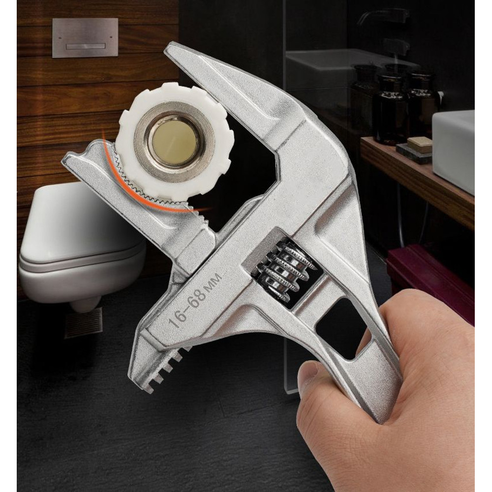 Black Adjustable Bathroom Wrench SpaceSaving MultiFunctional Tool for Home  Plumbing