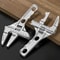 Black Adjustable Bathroom Wrench SpaceSaving MultiFunctional Tool for Home Plumbing