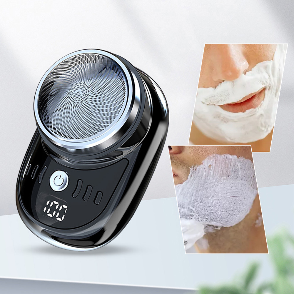 Pocket Travel Shaver Rechargeable Mini Beard Trimmer With Digital Display For Men  Women 3