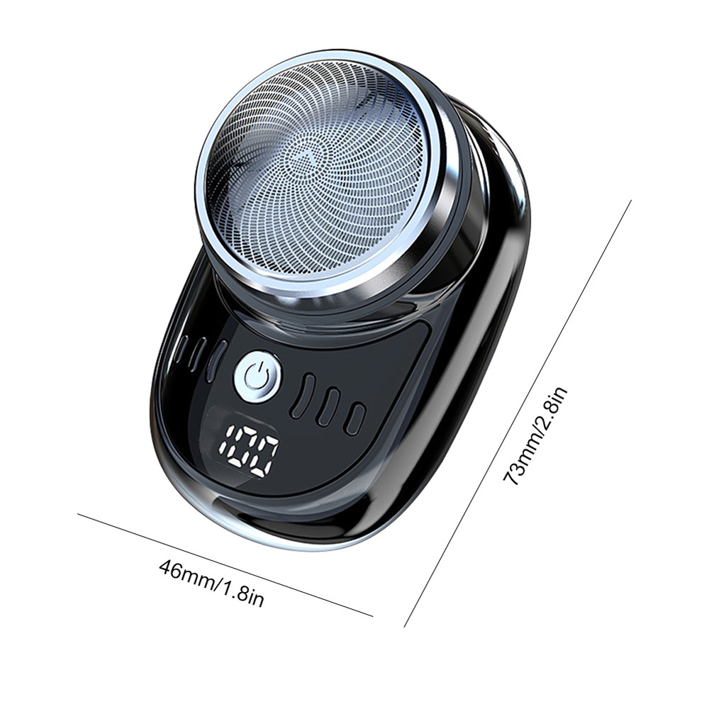 Pocket Travel Shaver Rechargeable Mini Beard Trimmer with Digital Display for Men  Women