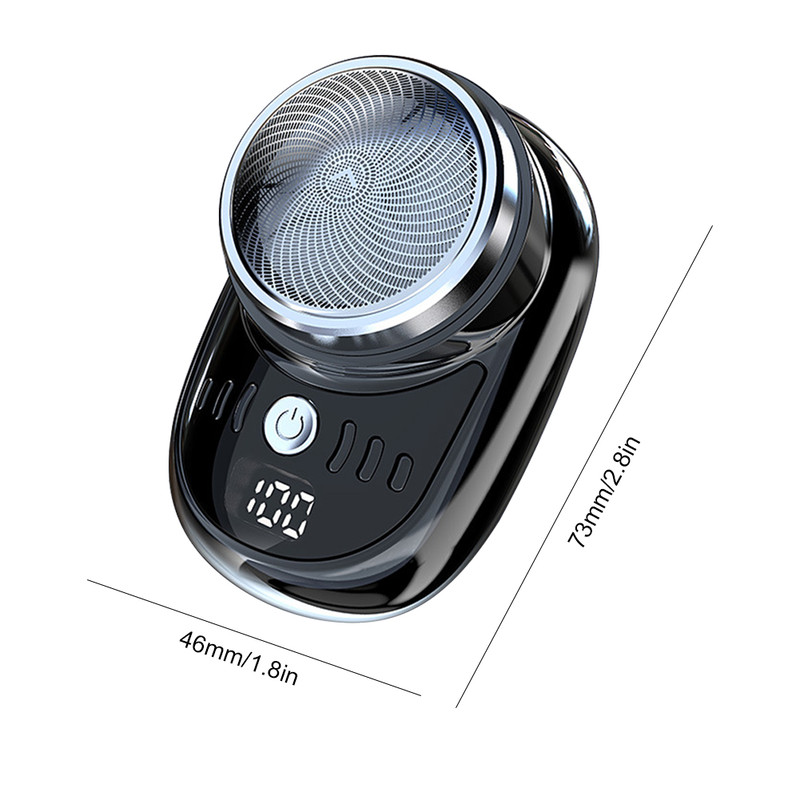 Pocket Travel Shaver Rechargeable Mini Beard Trimmer with Digital Display for Men  Women