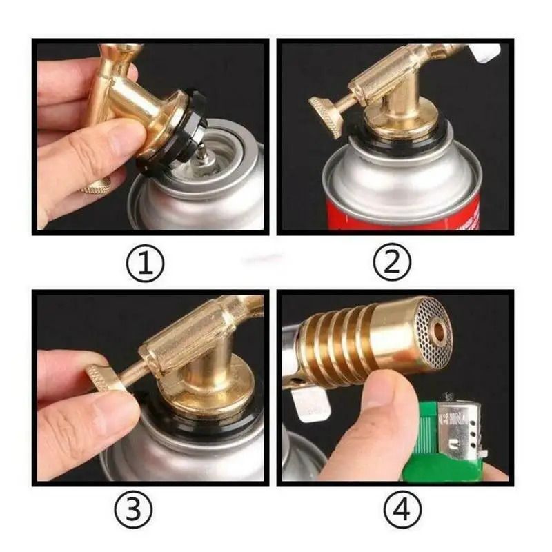 Copper HighTemperature Gas Torch Portable Welding Brazing Blowtorch for Solder Plumb DIY Repa