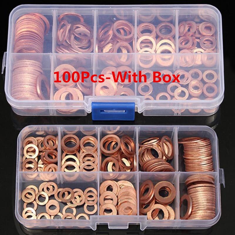 Professional Copper Washer Kit Nut Bolt Seal Set For Engine Repair Plumbing Hydraulics 4