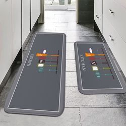 multi purpose sponge water absorption mat anti slip kitchen bathroom floor mat, machine washable