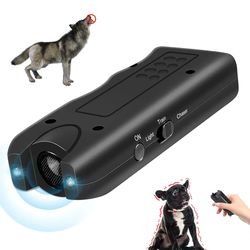 anti-barking 3-in-1 dog training device, ultrasonic dog repeller & deterrent for pets, handheld & portable