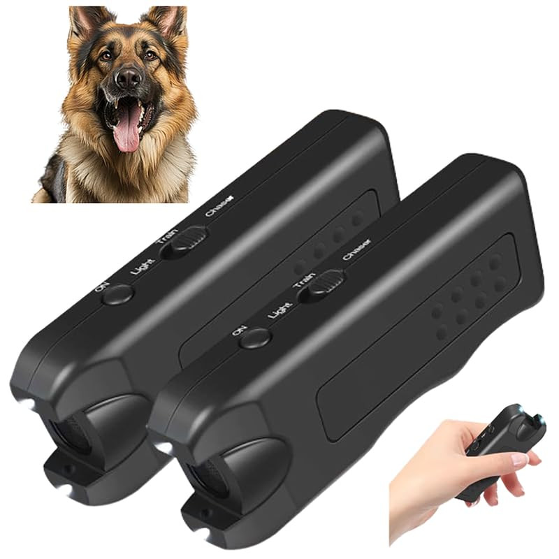 Anti-Barking 3-in-1 Dog Training Device, Ultrasonic Dog Repeller & Deterrent for Pets, Handheld & Portable