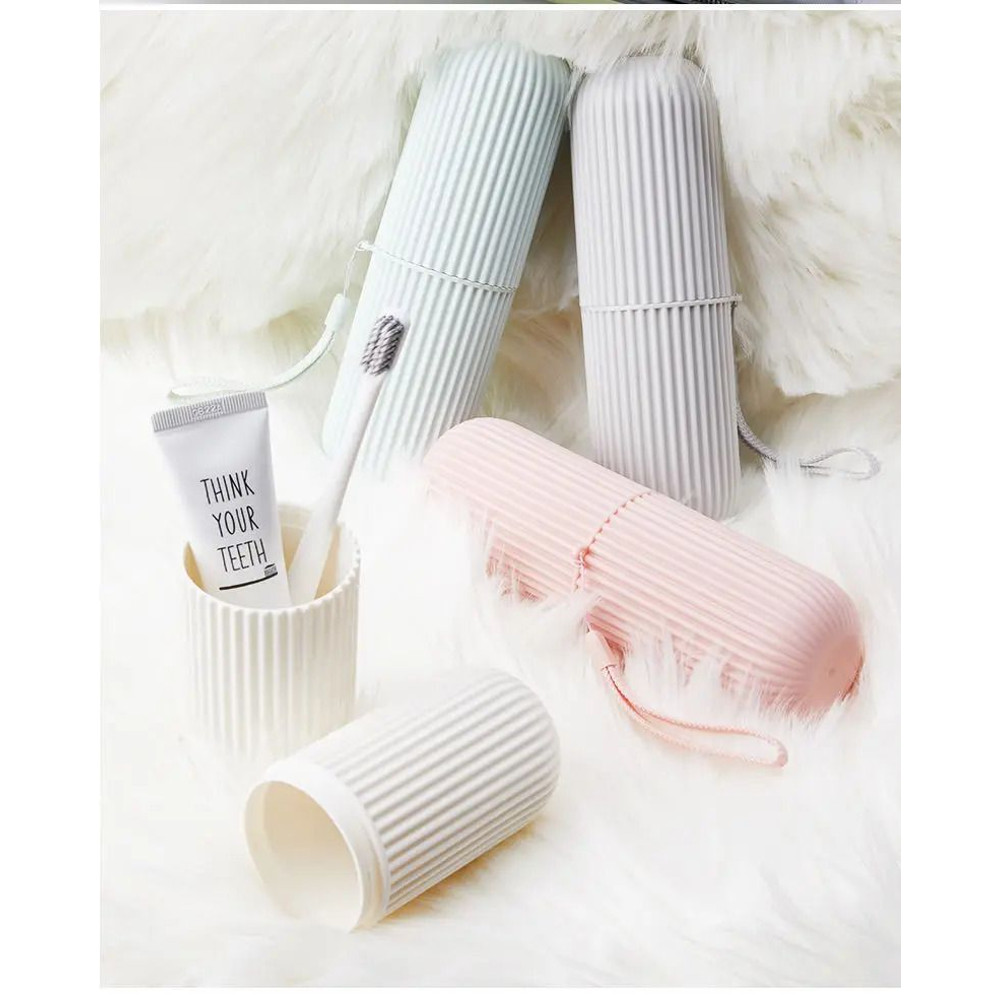 Compact Toothbrush  Toothpaste Protector DirtProof Travel Case for Camping Hiking  Daily Use