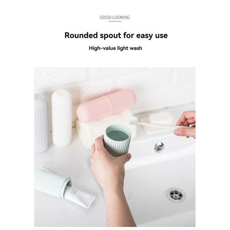 Compact Toothbrush  Toothpaste Protector DirtProof Travel Case for Camping Hiking  Daily Use