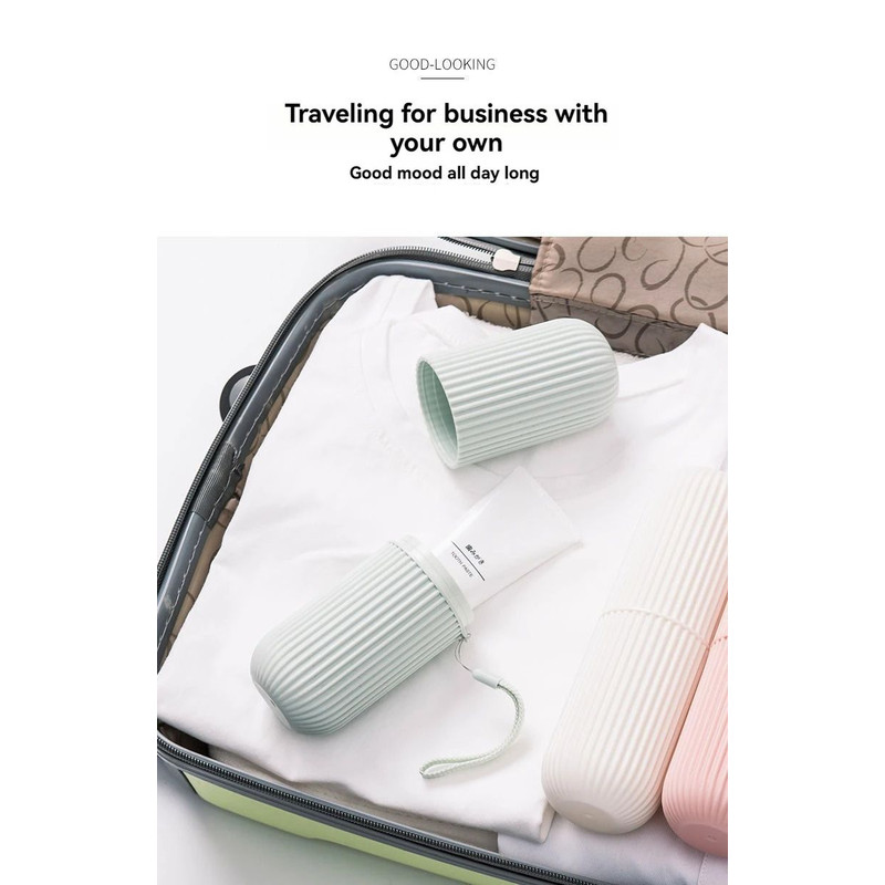 Compact Toothbrush  Toothpaste Protector DirtProof Travel Case for Camping Hiking  Daily Use
