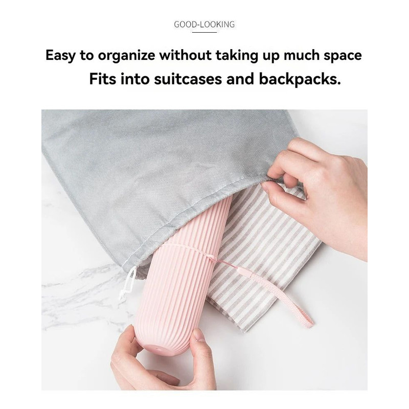 Compact Toothbrush  Toothpaste Protector DirtProof Travel Case for Camping Hiking  Daily Use